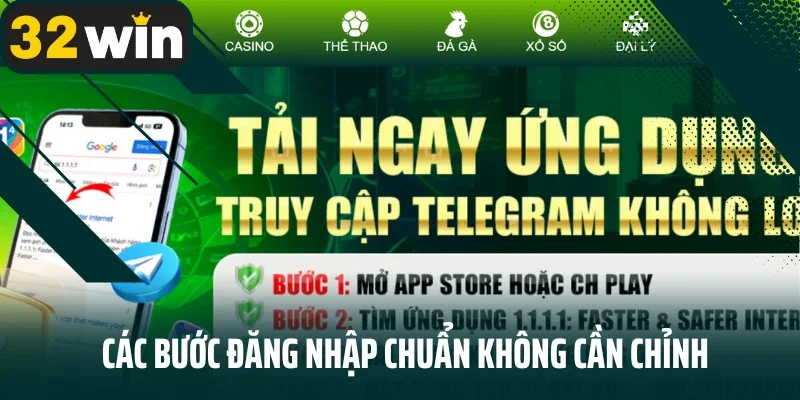 Các bước đăng nhập chuẩn không cần chỉnh
