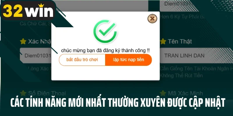 Các tính năng mới nhất thường xuyên được cập nhật