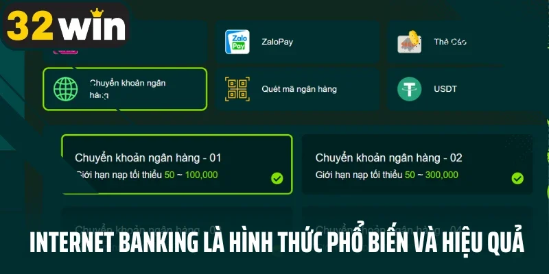 Internet banking là hình thức phổ biến và hiệu quả