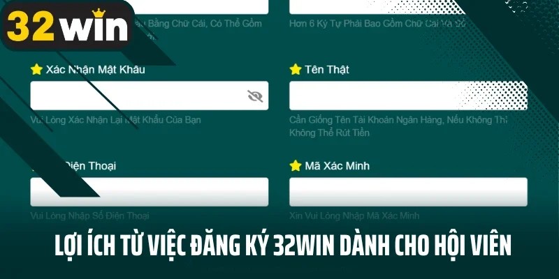 Lợi ích từ việc đăng ký 32WIN dành cho hội viên