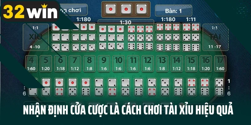 Nhận định cửa cược là cách chơi tài xỉu hiệu quả