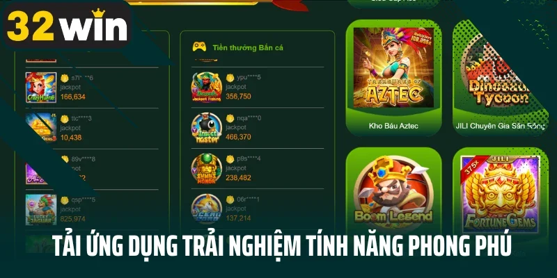 Tải ứng dụng trải nghiệm tính năng phong phú 
